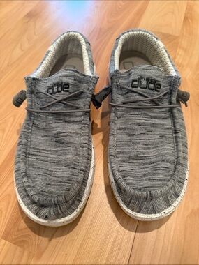 Hey Dude Gray Knit Slip-On Casual Shoes